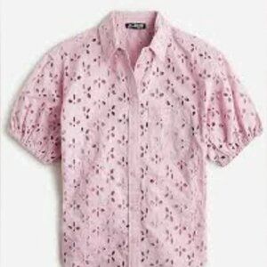 New J Crew Spring garden top in eyelet Item BQ223! SZ 14